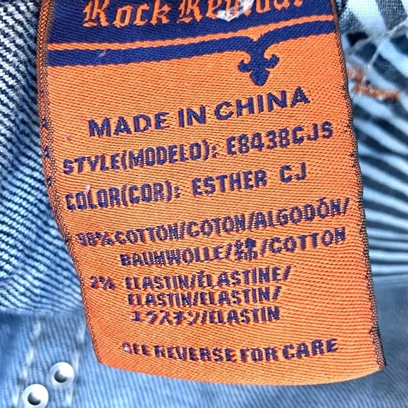 Rock Revival Esther Straight Jeans Sz 28 - Picture 6 of 8